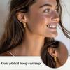 Camellia Earrings 18K Gold Plated Copper,Gold