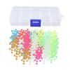 100 PCS 10 Colors Fishing Beads Plastic Reusable 3 Colors Fluorescent Glow Fishing Rig Beads for Fishing