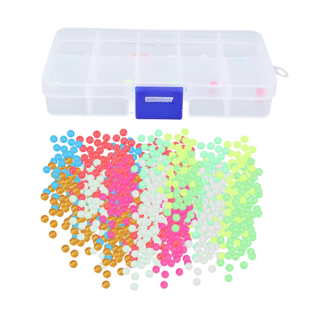 100 KUSŮ 10 Barev Rybářské Korálky Plastové Opakovaně Použitelné 3 Barvy Fluorescenční Svítící Korálky pro Rybářské Montáže pro Rybaření