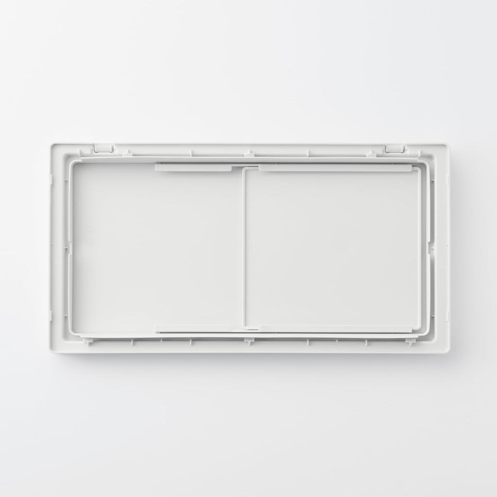 MUJI Polypropylene Dustbin Lid with Selectable with Sliding 82577266 Lids, Side-Opening Window,