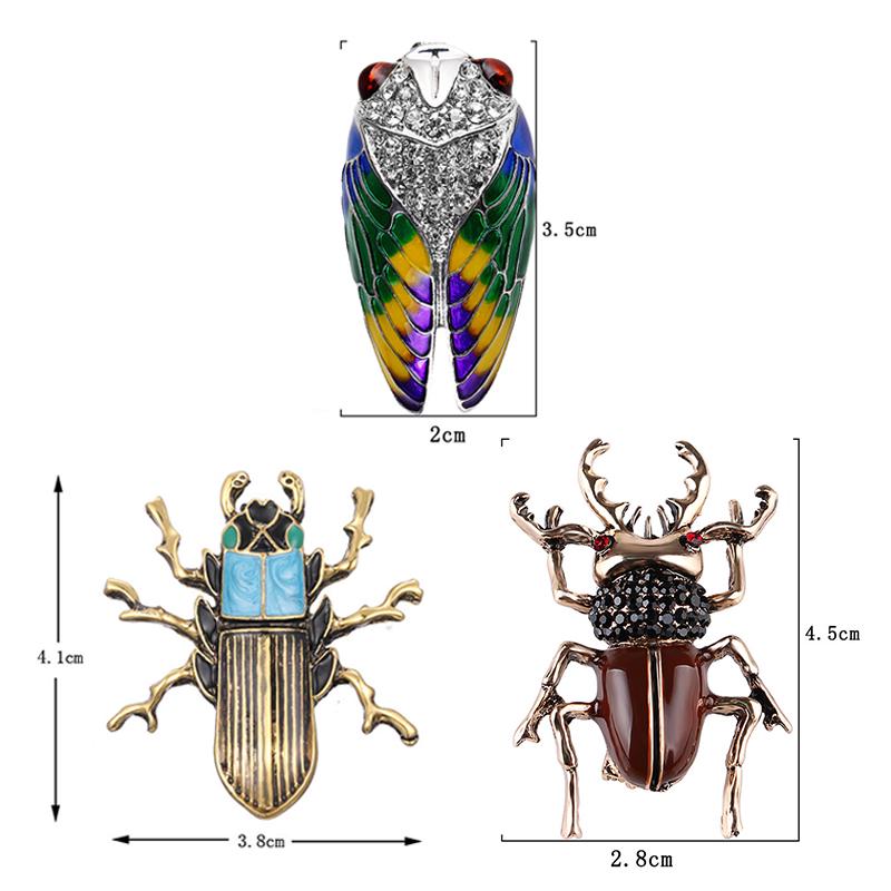 Enamel Animal Insect Bee Rhinestone Crystal Brooch Pin Bouquet Pin Jewelry Gift