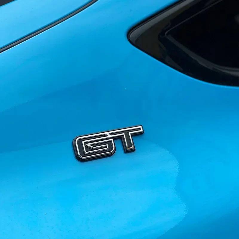 pbhsg2 For Ford Mustang Mach-E 3D GT Logo Sticker Door Trunk GT Zinc Alloy Creative Emblem Badge Stickers Car Decoration Accessories
