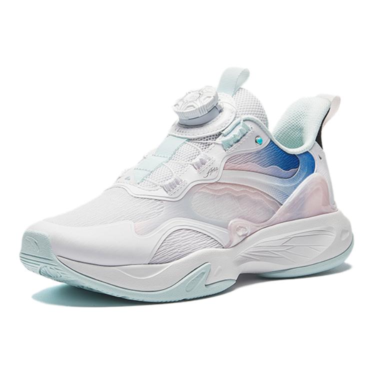 Anta Kids Comfortable Breathable Durable Low-Top Running Shoes Kids Sneakers White Blue 322435501-2