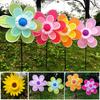 Mehrfarbige Sonnenblumen-Windmühle PVC Garten Hof Windspiel Outdoor Party Picknick Deko