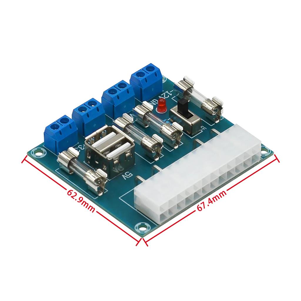 XH-M229 HU-M28W 24Pin Desktop PC Chassis Power ATX Transfer To Adapter Board Power Supply Circuit Outlet Module Output Terminal