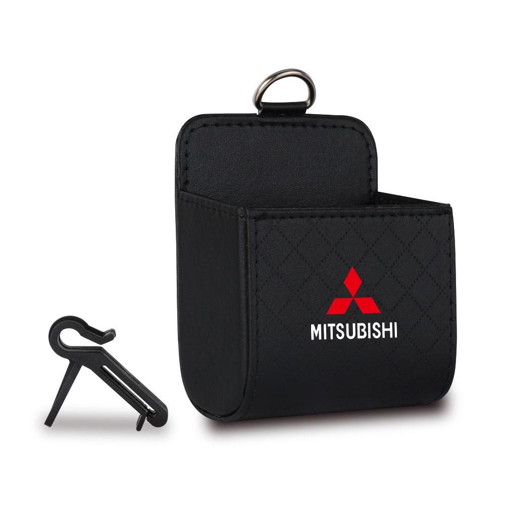 Car Storage Bag Air Vent Dashboard Tidy Hanging Leather Organizer Box accessories For Mitsubishi Asx Outlander Eclipse Xpander