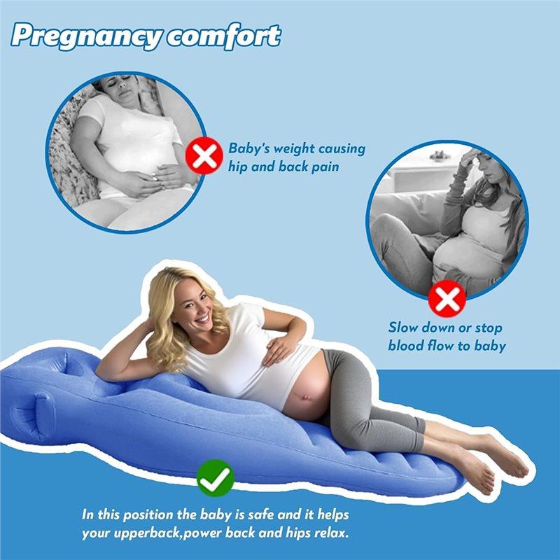 Good-Sleeping Maternity Bed With Hole Inflatable Pregnancy Mattress Stomach Back Pain Relief Includes Electric Pump US Plug