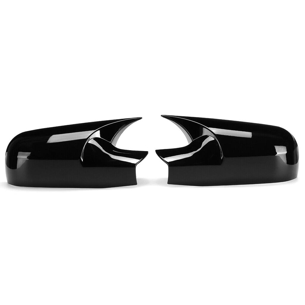 For Renault Megane 2 MK2 2002-2009 Car Rearview Side Mirror Cover Wing Cap Sticker Exterior Door Case Trim Carbon Fiber Black