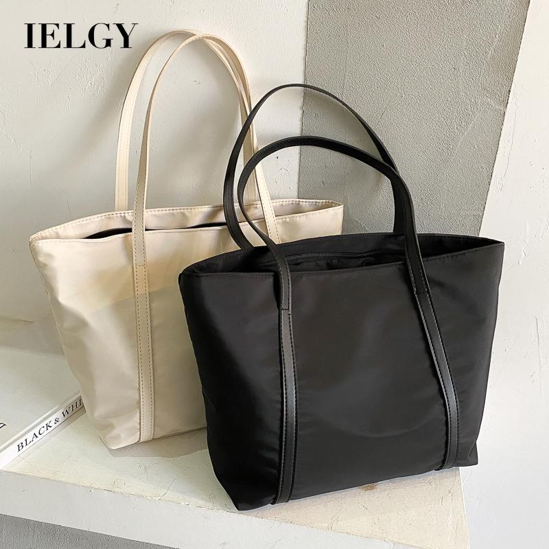 IELGY Nylon One-shoulder Large-capacity Tote Bag Ladies Casual Handbag