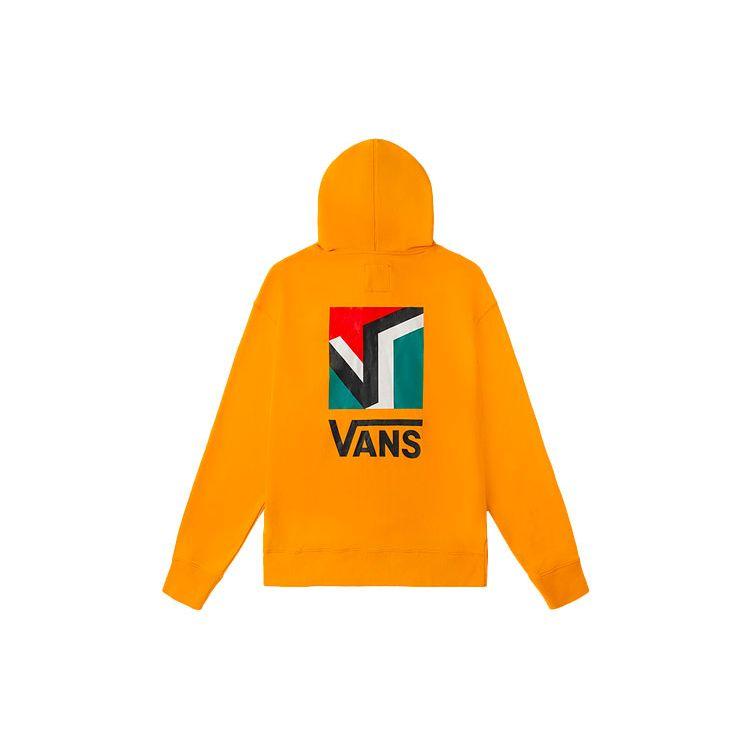 Vans Printed Sports Hoodie Men hoodies Yellow VN0A54JAZ6F