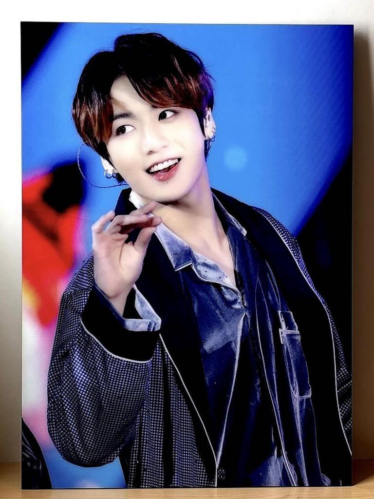 [USED] BTS Jungkook Acrylic Frame A2 Size with 4 Bonus Items