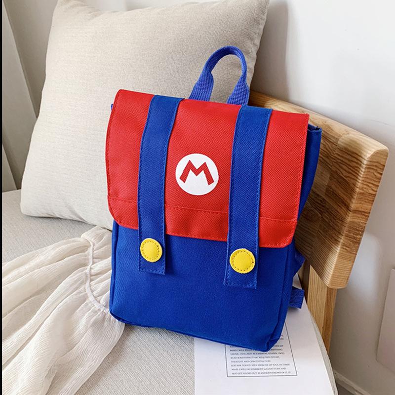 

Рюкзак Super Mario Bros Высокой Вместимости Нейлоновый Водонепроницаемый Аниме Периферия Детсадовский Детский Школьный Рюкзак Косплей Праздничный Подарок красный