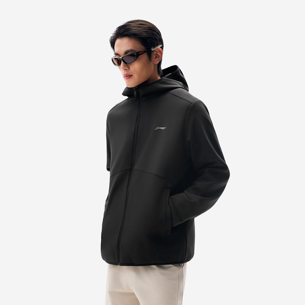 Li Ning Sports Commute Collection Sports Trench Coat Men's Black AFDVE89-5