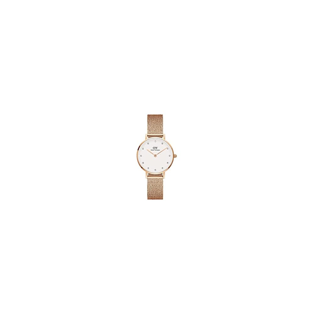 Daniel Wellington Petite 28 Pressed Lumine Crystal Rose Gold Silver Women's Watch Elegant Design