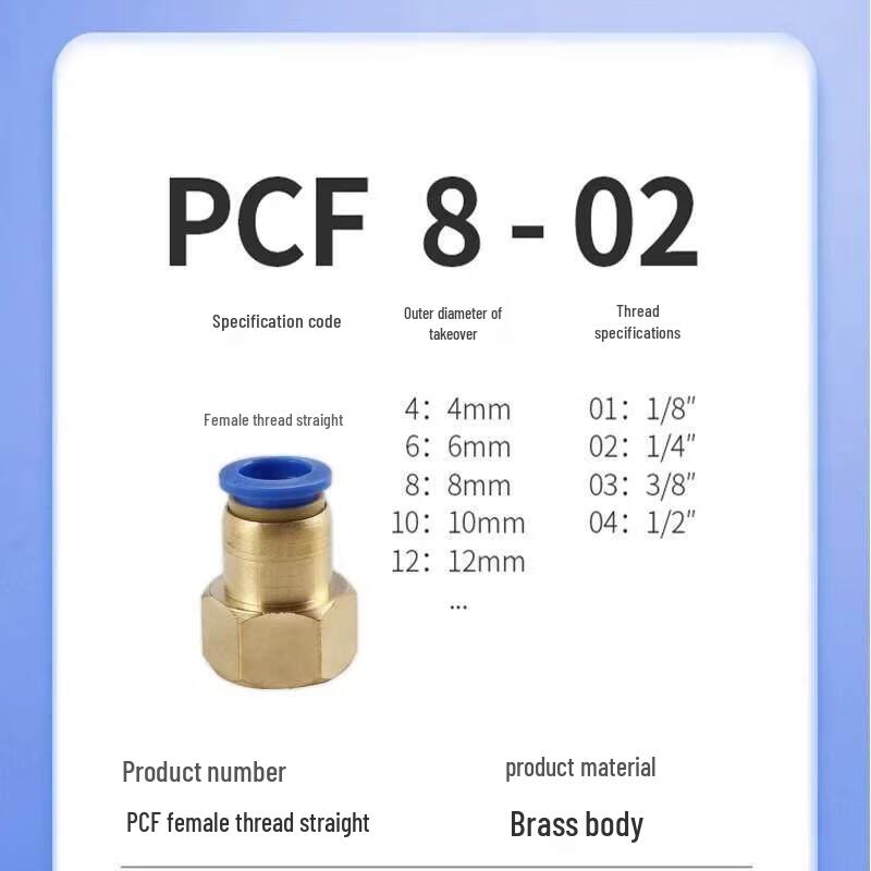 PCF8-03 Pneumatische Schnellkupplungen
