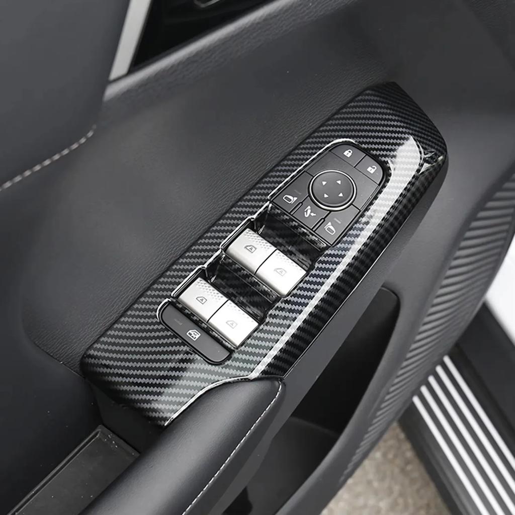 For Mitsubishi Outlander 2026 2026 2026 ABS Carbon Fiber Center Console Decoration Inner Door Handle Bowl Cover Trim Accessories