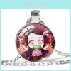 Collier Demon Slayer à la mode avec un design de personnage Tanjiro et Shinobu pour les fans d'anime