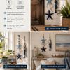 Hanging Lighted Wooden Fish Wall Decor Mediterranean Decorative Starfish  Restaurant Wall Art