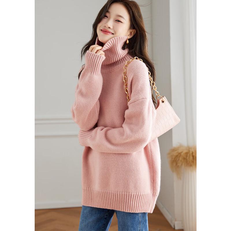 

Srcr Women s 100% Wool High-Neck Mid-Length Sweater One Size