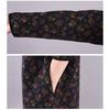 Loose Women's High Neck Floral Cotton Linen Dress