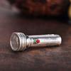 Blucome Classic Flashlight Electric Torch Shape Brooch Pin Antique Gold Color Brooches Hat Collar Accessories For Women Men Gift