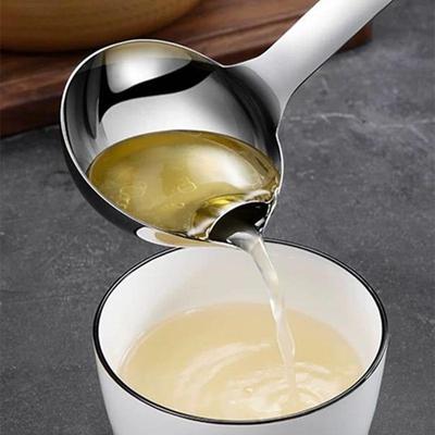 Stainless Steel Oil-Water Separation Spoon Drink Soup Filter Oil Spoon Kitchen Skimmer