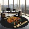 Tung Tung Tung Sahur (1) Round Office Rug Decorative Floor Rug for Office Bedroom Living Room and Home Space