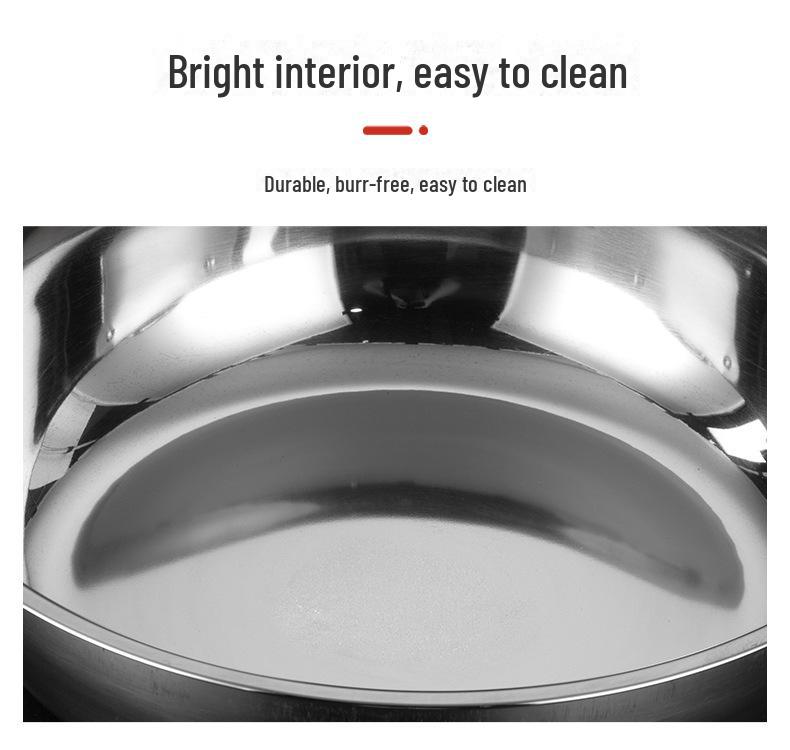 Oală fierbinte cu inducție din oțel inoxidabil cu două arome și separator grilă