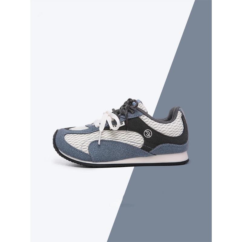 Niche Retro Color Matching Thick-soled Women's New Mesh Breathable, Comfortable and Lightweight Casual Sports Shoes