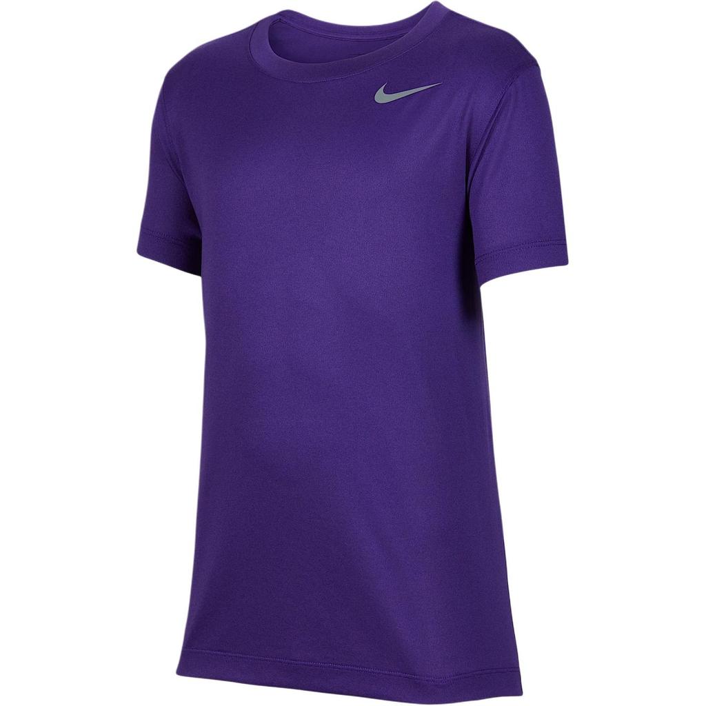 Nike Team Legend Knit Quick-Dry Crew Neck Short Sleeve Kids Tops Garden-Purple IB8678-547