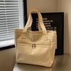 2025 Canvas Bag Large-capacity New Student Class Leisure Commuting Tote Bag Korean Version Simple Shoulder Handbag