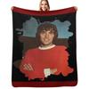 GEORGIE BEST - FOOTBALL SUPERSTAR Throw Blanket Cozy Napping Blanket Gift for Mom Dad