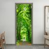 HOTIYOK Wall Stickers, Window, Road, Green, Forest, Trees, Natural Landscape, Fake Window Sticker, Endless Tree-Lined Road, Waterproof Sticker for