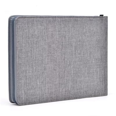 Large Capacity Fountain Pen 24 Waterproof Canvas Pen Individual Slot Zipper Case, Pens, Gray, Holder,