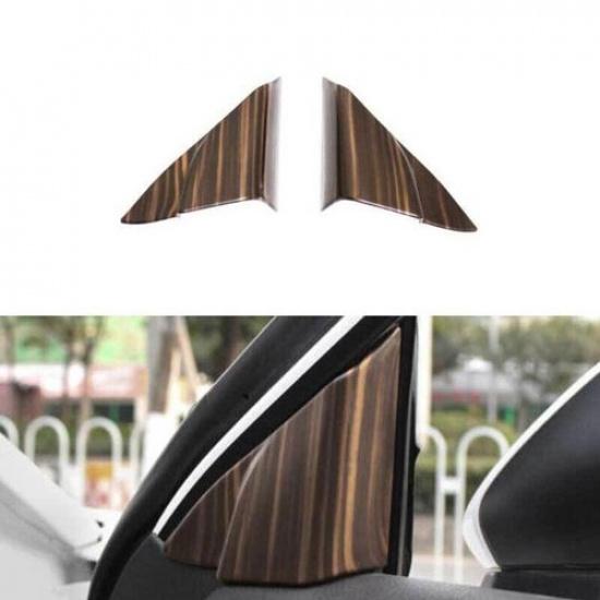 Wood Grain Peach For Toyota Camry 2018- Cover Trim A Pillar Front Triangle
