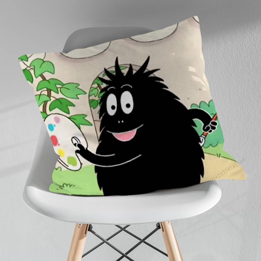 France BBarbapapa Art Throw Pillow Case Living Room Sofa Cushion Cover For Home Bedroom Decoration Protector