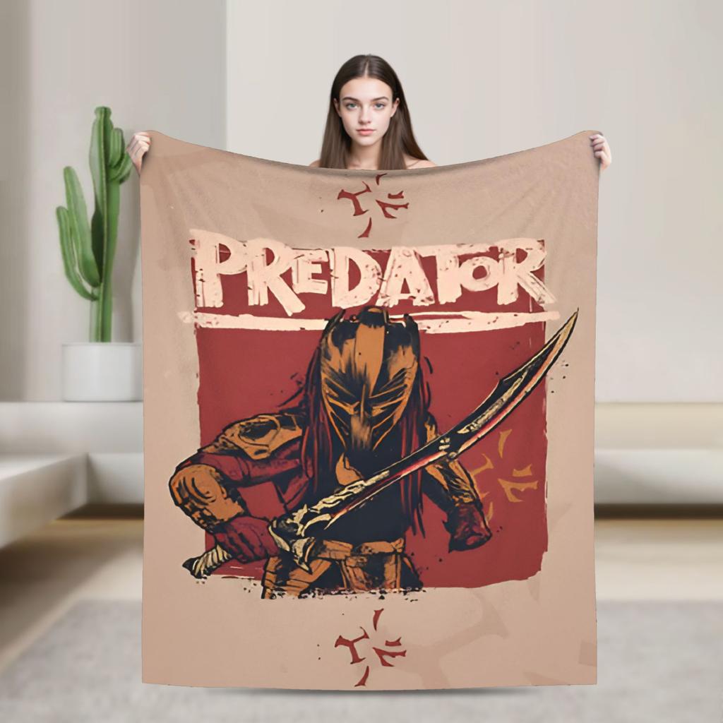 Predator Badlands 2025 Movies Warm Soft Blanket  Decorative Plush Throw Blanket Funny Couch Bed Flannel Bedspread Sofa Bed Cover
