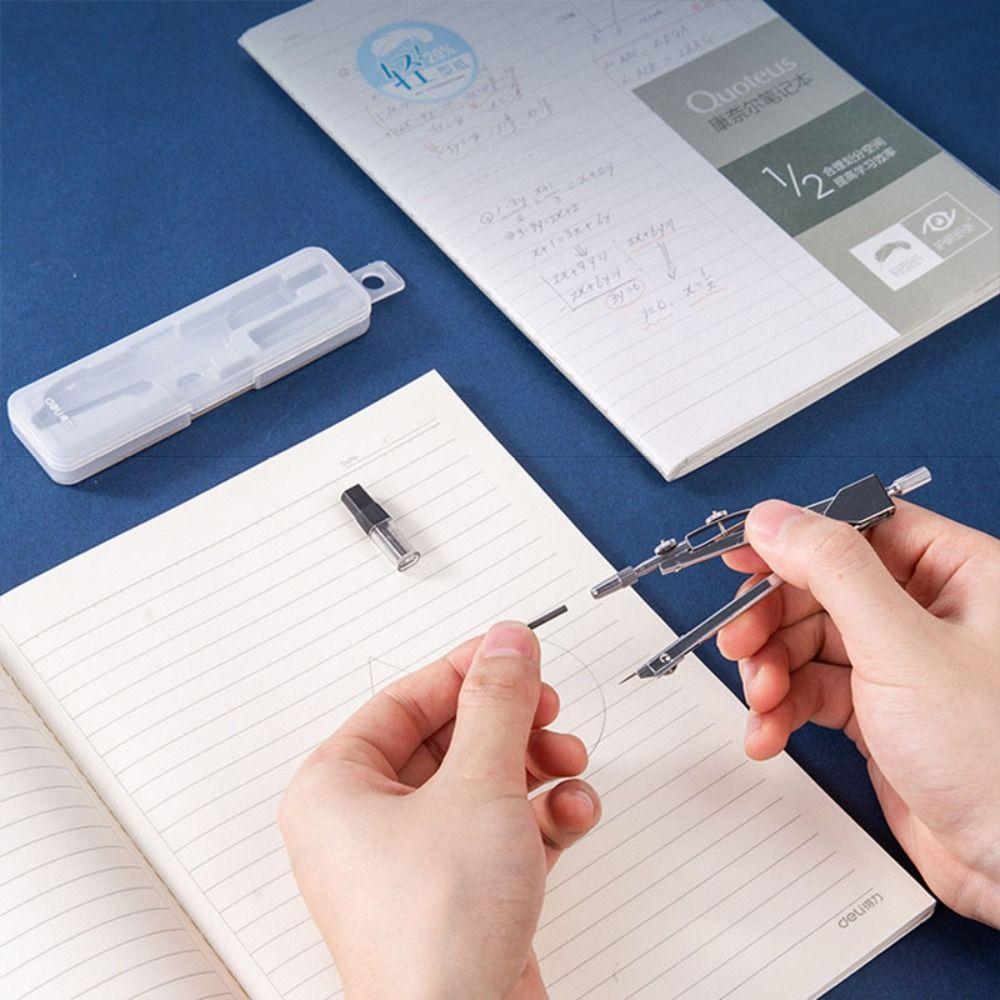 

8601 Drawing Compass Metal Metal Drawing Compass Set Assembled Compass with Refills Office 1 set