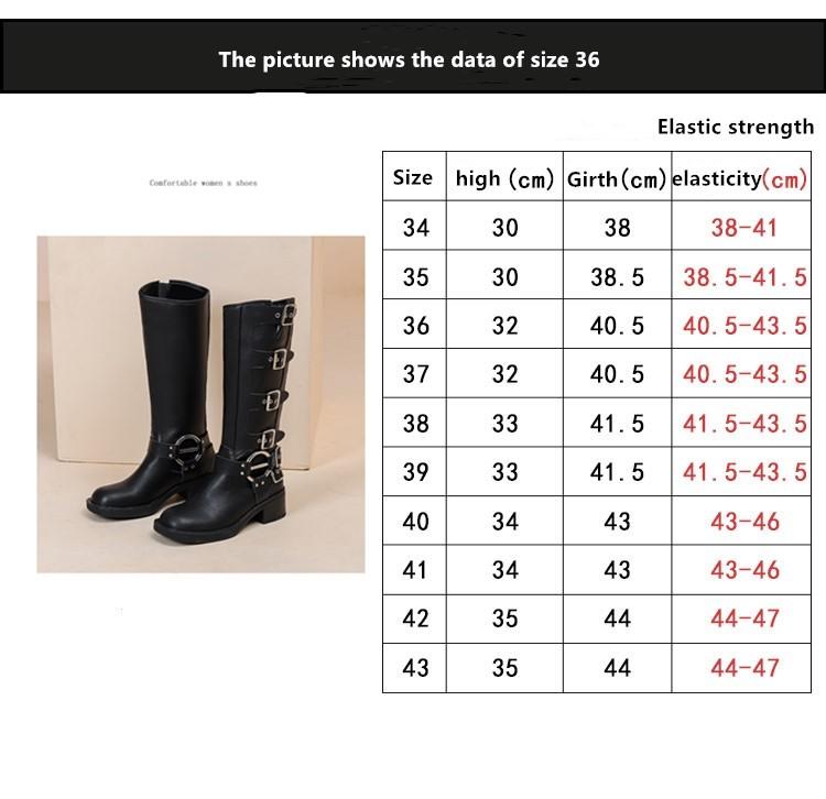 

Fashion AIYUQI Women Cowboy Boots 2025 Autumn New Belt Buckle Women Knight Boots British Style Large Size 41 42 43 Women Long Boots 34