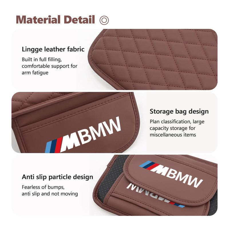 Car Arm Rest Pad Center Console Armrest Elbow Protector Cushion For BMW M F10 F20 F30 F40 F15 F25 F26 F31 F49 E62 E83 E84