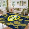 Leeds United Football Design Crystal Velvet Rug Soft Decorative Mat for Bedroom Entrance