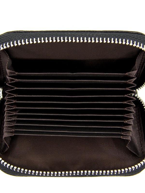 Best-Selling Women's Cowhide Zipper Accordion Card Holder with Multi-Card Slots