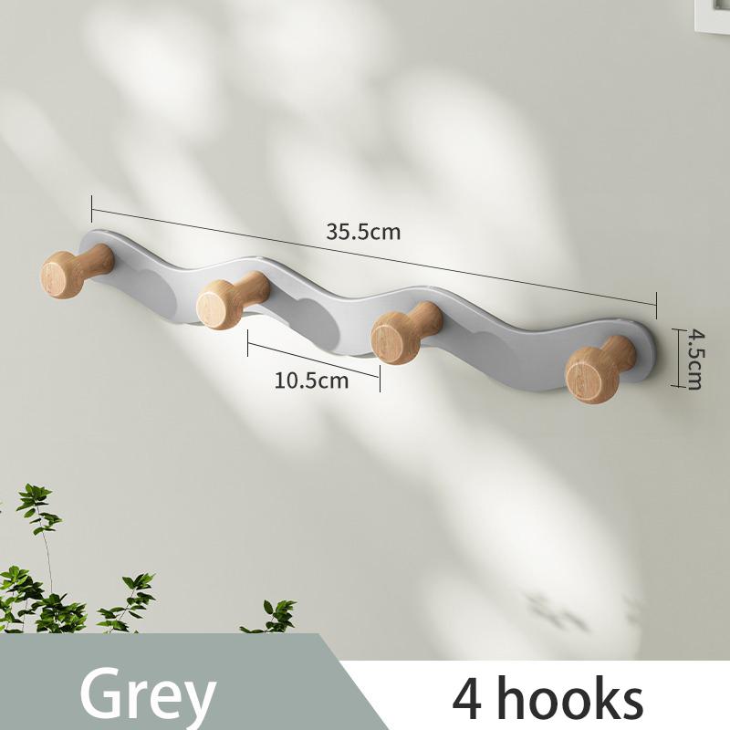 

Волнообразный крючок без перфорации на дверь из необработанного железа и дерева для гостиной, вешалка для одежды, крючок для спальни на дверь, настенное хранение одежды