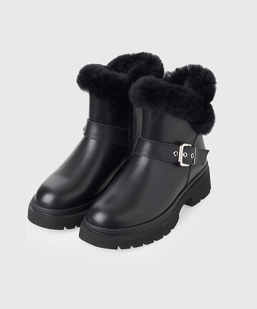 Kissa Real Shearling Leather Ankle Boots A507301
