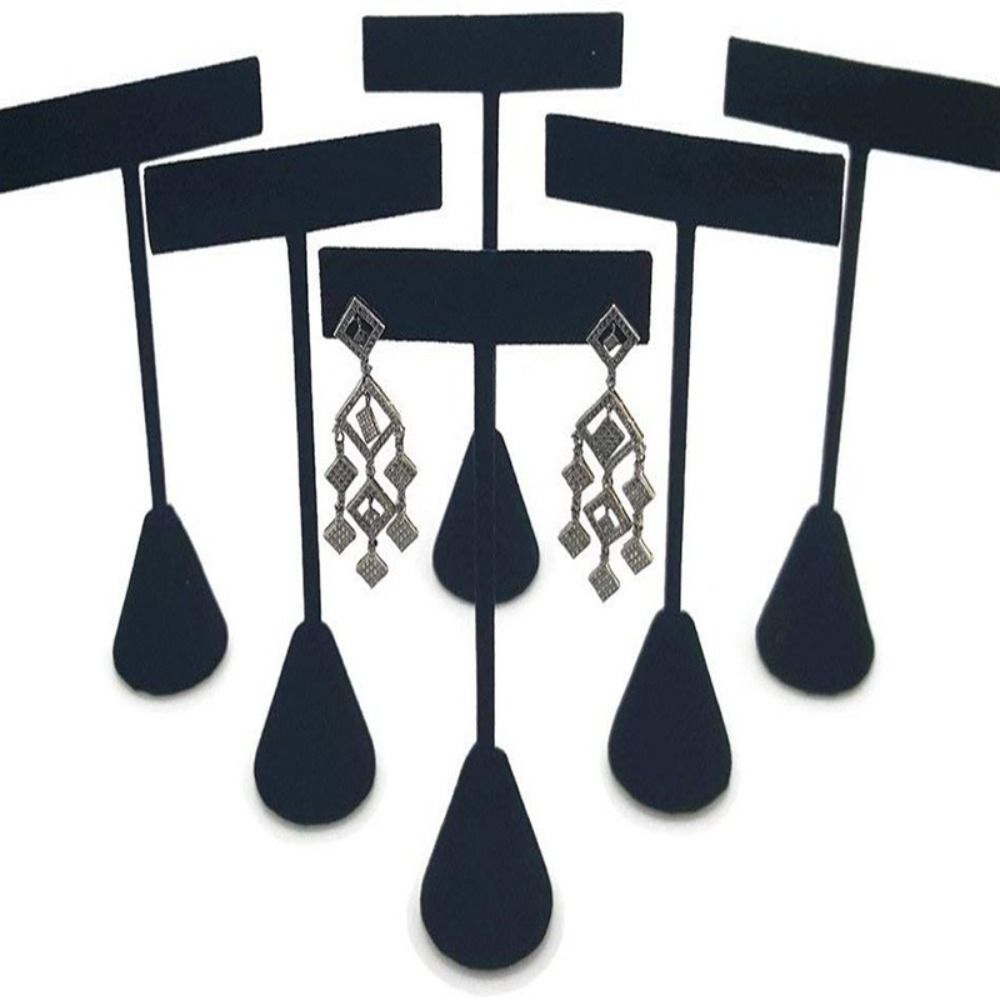 T-Shape Velvet Earrings Display Rack Ins Earrings Display Stand Simple Earrings Holder  Decoration