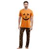 Print Cute Family Set Pajamas, Home Clothes, Family Set Short Sleeve Top Pants Set
