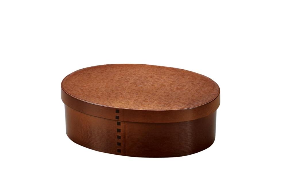 Tatsumiya Bento Antibacterial Single Made in Light Brown Box, Coating, Magewappa, Tier, Japan, Large,