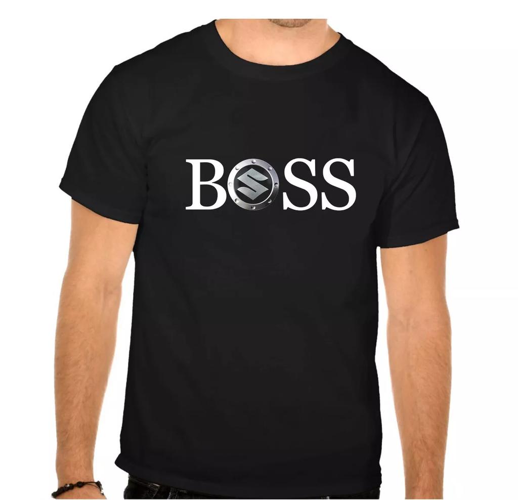 SUZUKI BSS LOGO CAR Black T-SHIRT -968-