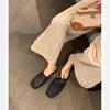 Grape Mother with the Same Minimalist French Square Head Versatile Cool Slippers Temperament Soft Woven Mesh Bag Head Slippers Women