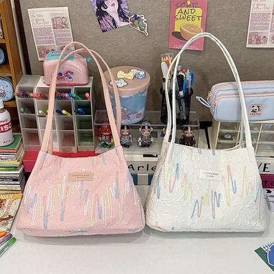 Bag Women's Large-capacity New Versatile Shoulder Bag College Students Class Commuting Tote Bag Handbag Women's Bag